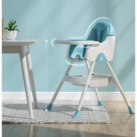 Scaun de Masa Pliabil 3in1, Flippy, Reglabil, Multifunctional, 3 Pozitii, Masuta si Husa Detasabile, Centura de Siguranta, Albastru