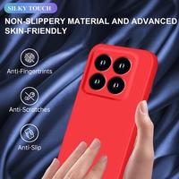 Husa de Protectie, Flippy, pentru Xiaomi 14, Liquid Silicone, cu Microfibra pe Interior, Protectie Antisoc, Compatibil Incarcare Wireless, Rosu