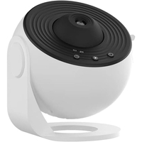 Lampa Tip Proiector Galaxie, Flippy, pentru Dormitor, Tematica Cer Instelat, Model Glob, HD, Rotire 360 de Grade, 13 Imagini, Incarcare USB, 5 W, 11.2x10.8x10.9 cm, Alb Negru