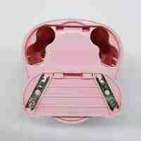 Ascutitoare Electrica cu 2 Gauri, Flippy, Gri, Baterii 4 x AA (neincluse), 7.5 x 7.5 x 7.5 cm, Roz