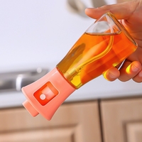 Pulverizator pentru Ulei, Flippy, Pulverizator din Sticla pentru Otet sau Alte Lichide, Simplu Reincarcabil, Multifunctionale, 17.3 x 5.6 cm, Capacitatea 170 ml, Roz
