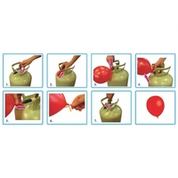 Butelie Heliu de Unica Folosinta, Flippy, Butelie pentru 30 Baloane Latex, ideala pentru Petreceri si Evenimente, 0.20 m3, 24 x 24 x 42 cm, Rosu