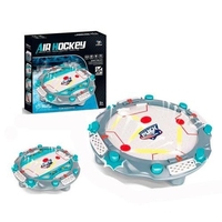 Masa Air Hockey, Flippy, cu Tabela de Scor, 2 Pucuri, Fara Picioare, din ABS, pentru Adulti/Copii +5 Ani, 35.5 x 7.8 x 35.5 cm, Gri