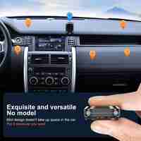 Suport auto magnetic multifuncțional Flippy, Universal, compatibil cu toate dimensiunile de telefon, negru