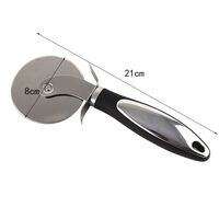 Feliator si Lopatica pentru Pizza, Flippy, set din 2 ustensile, Otel Inoxidabil, Maner Antiderapant, 26.5 x 8 x 3 cm, Negru