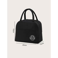 Geanta Termica pentru Pranz, Flippy, Multifunctionala, Compartimentata, Impermeabila, cu Manere, Buzunar Exterior, 22x14x19 cm, Negru