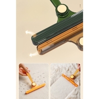 Perie de Indepartare a Scamelor, Flippy, pentru Haine si Par de Animale, cu Doua Fete, Manual, Multifunctional, 12x14.5 cm, Accesoriu pentru Casa, Verde