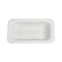 Cos de Scurgere pentru Chiuveta de Bucatarie, Flippy, Plastic, Telescopic, 36x20x5 cm, Alb