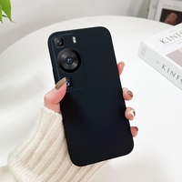 Husa de Protectie, Flippy, pentru Huawei P60 Pro, Liquid Silicone, cu Microfibra pe Interior, Protectie Antisoc, Compatibil Incarcare Wireless, Negru