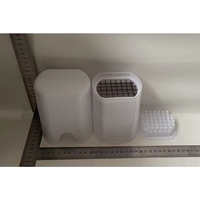 Feliator de Fructe si Legume, Flippy, din Plastic si Otel, Mecanic, Taiere 1.2 cm Grosime, 14 x 9.5 x 8 cm, Alb