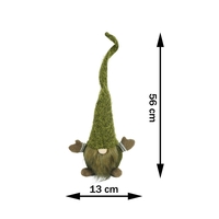 Ornament de Craciun spiridus, Flippy, verde/maro, textil, 56 cm