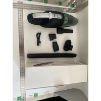 Aspirator de Mana Portabil Turbo, Flippy, pentru Uz Caznic sau Auto, Functie de Aspirare Umeda si Uscata, Incarcare USB, 32.000 rot/min, Putere 120W, Aspirare cu Vid de 4 Bar, 5 Accesorii pentru Spatii Inguste, Negru