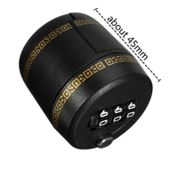 Lacat de Blocare pentru Sticle, Flippy, Lacat pentru Sticle cu Bauturi, din Plastic PP durabil, Cu Parola din 3 Cifre, 40 x 42 x 45 mm, Negru