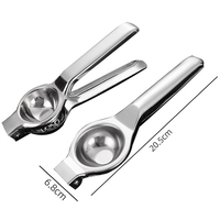 Storcator de Citrice Manual, Flippy, Storcator de Fructe Moi, Rezistent, Usor de Folosit si Depozitat, Durabil, Calitativ, 20.5 x 7cm, Inox, Argintiu