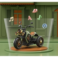 Motocicleta Electrica Flippy, cu Acumulator, Telecomanda, Bluetooth, Sistem Anti-Rasturnare, Sistem de Lumini si Sunet, 1-8 Ani, 93 x 48 x 63 cm, Verde