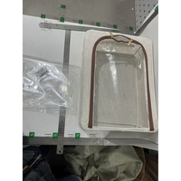 Cutie Depozitare cu Cadru Metalic, Flippy, pentru Incaltaminte, Haine, Lingerie, Fermoar Calitativ, Fereastra Transparenta, Manere Laterale, 40 x 30 x 15 cm Bej