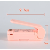 Mini Aparat de Sigilat Pungi cu Baterii, Flippy, Etansare prin Caldura, Spate Magnetic, Portabil, 9.7x3 cm, Roz