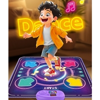 Jucarie Interactiva, Flippy, Covor Muzical de Dans, 4-6 Ani, Bluetooth, 4 Moduri, 90 x 90 cm, Mov