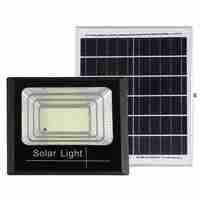 Proiector LED SMD 800W cu incarcare solara Flippy, panou solar, cu telecomanda, suport prindere, material ABS, 20AH, 966 LED-uri, temperatura culoare 6500k, 32x26x9 cm, negru