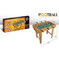 Masa de Fotbal cu Teren, Flippy, cu Picioare, 6 Manere, Tablou de Scor, 69 x 62 x 36.5 cm, din Lemn/Otel/ABS, Maro