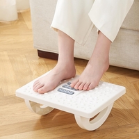 Suport Ergonimic pentru Picioare, Flippy, Plastic, cu Role de Masaj pentru Talpi, pentru Birou, Usor de Transportat, Detasabil, 33.5x24x12 cm, Alb