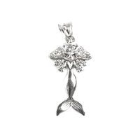 Pandantiv Sirena cu Pietre, Argint 925, 2.5 x 1 cm