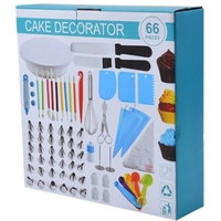 Set 66 Piese Ustensile pentru Ornare Prajituri, Flippy, din Plastic si Otel Inoxidabil, Multicolor