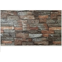 Set 10 Stickere de Perete, Flippy, Autoadezive, 70 x 77 cm, 3.5 mm Grosime, Suprafata Acoperita 5.3 mp, din PVC, Model Caramida, Multicolor