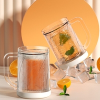 Cana Frigorifica cu Gheata, Flippy, 14.2 x 10.4 x 14.7 cm, Plastic, 800 ml, Transparent
