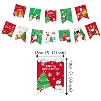 Decoratiune de Craciun, Flippy, Tip Banner, 12 Piese, pentru Usa sau Perete, Multicolor, Sfoara Inclusa, Model A