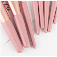 Mini set portabil 8 pensule de machiaj Roz, Flippy