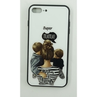 Husa protectie Flippy compatibila cu Apple iPhone 13 Pro Max Glass print Super Mom Multicolor