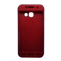Husa Samsung Galaxy A3 2017 Full Cover 360 Rosu + Folie de protectie
