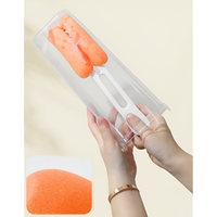 Perie de Curatat Pahare, Cani, Sticle, Flippy, cu Maner Lung si Burete, Accesorii pentru Spalarea Paielor si Capacelor, usor de Agatat, 27.5x11.4x6cm, Alb
