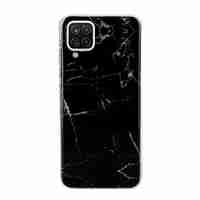 Husa protectie pentru Apple iPhone XR Soft IMD TPU Marble Negru cu Suport inclus