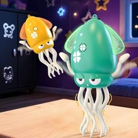 Caracatita Dansatoare, Flippy, +3 Ani, 3 Moduri, din ABS, Incarcare USB, cu Undita Inclusa, 12.6 x 7.6 x 20.7 cm, Verde