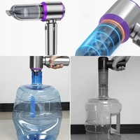 Aspirator Portabil Auto, Flippy, pentru Casa si Masina, 3 Viteze, Incarcator Tip-C cu Incarcare Rapida, Tub Prelungitor, 2000mAh, 7 Capete de Aspirare si Suflare, 21x20x6.5 cm, Argintiu Mov