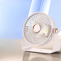 Ventilator 2in1, Flippy, de Masa/de Perete, Incarcare USB, 3.7 V, 4.5 W, 1200 mAh, 17.5 x 17 x 7.6 cm, Alb