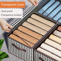 Cutie De Depozitare, Flippy, Pentru Haine, Lenjerie, Sosete Si Sutiene, Material Textil, 9 Compartimente, 44x30x20 cm, Culoare Alb-Negru