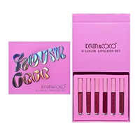 Set de Buze, KEVIN & COCO, Pink Girl, 6 Lip Gloss-uri, 17 x 14.8 x 2.9 cm, Roz/Maro