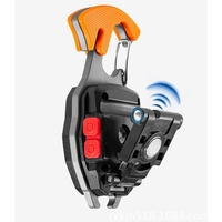 Breloc Multifunctional, Flippy, Model W5147, Kit Supravietuire, Lanterna, Bricheta, Fluier, din ABS/Aluminiu, Alimentare USB, Negru/Portocaliu