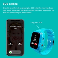 Ceas SmartWatch Pentru Copii, Flippy, Motto LT36, Localizare GPS, Buton SOS, Apel video, Mesaje vocale si text, Camera foto, 230 x 40 x 15.5 mm Albastru