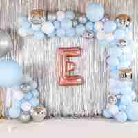 Balon Folie Metalizata Litera E, Flippy, 80 cm, Umflati cu Heliu sau Aer, Ambalaj Individual, Pai inclus, Rose Gold