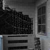 Instalatie Craciun, Tip Perdea, IP44, 1 m x 1 m, 60 LED-uri, Alb rece, cu flash, Transformator cu telecomanda, Interconectabila, Prelungitor 3 m inclus, Fir transparent, Interior/ Exterior, Flippy