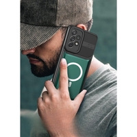 Husa Urban Armor pentru Samsung S23 Plus Verde inchis, Suport Auto Magnetic, Protectie Antisoc, Flippy