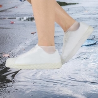 Husa Incaltaminte, Flippy, Impermeabila, Antiderapanta, din Latex, 13 x 13 x 2 cm, Marime M 34-40 cm, Alb