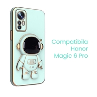 Husa de Protectie 2 in 1, Flippy, Husa de Protectie pentru Honor Magic 6 Pro, Model Astronaut cu Suport, din TPU, Verde