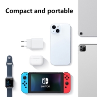 Incarcator Retea Fast Charge, Flippy, Incarcator Standard European Power Delivery 20 W, Compatibil cu iPhone 8-14, Alb