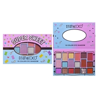 Palete de Machiaj, KEVIN & COCO, Pink Blue, Fard de Pleoape, 18 culori, 19.3 x 12 x 1.4 cm