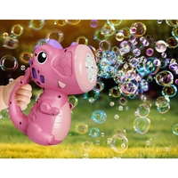 Jucarie Interactiva pentru Baloane de Sapun, Flippy, Sunete si Lumini, Model Dinozaur, cu 8 Orificii, 15 x 8.5 x 18.5, Roz